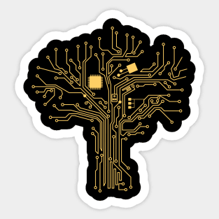 Tree Of Tech Nerd Life CPU Sticker